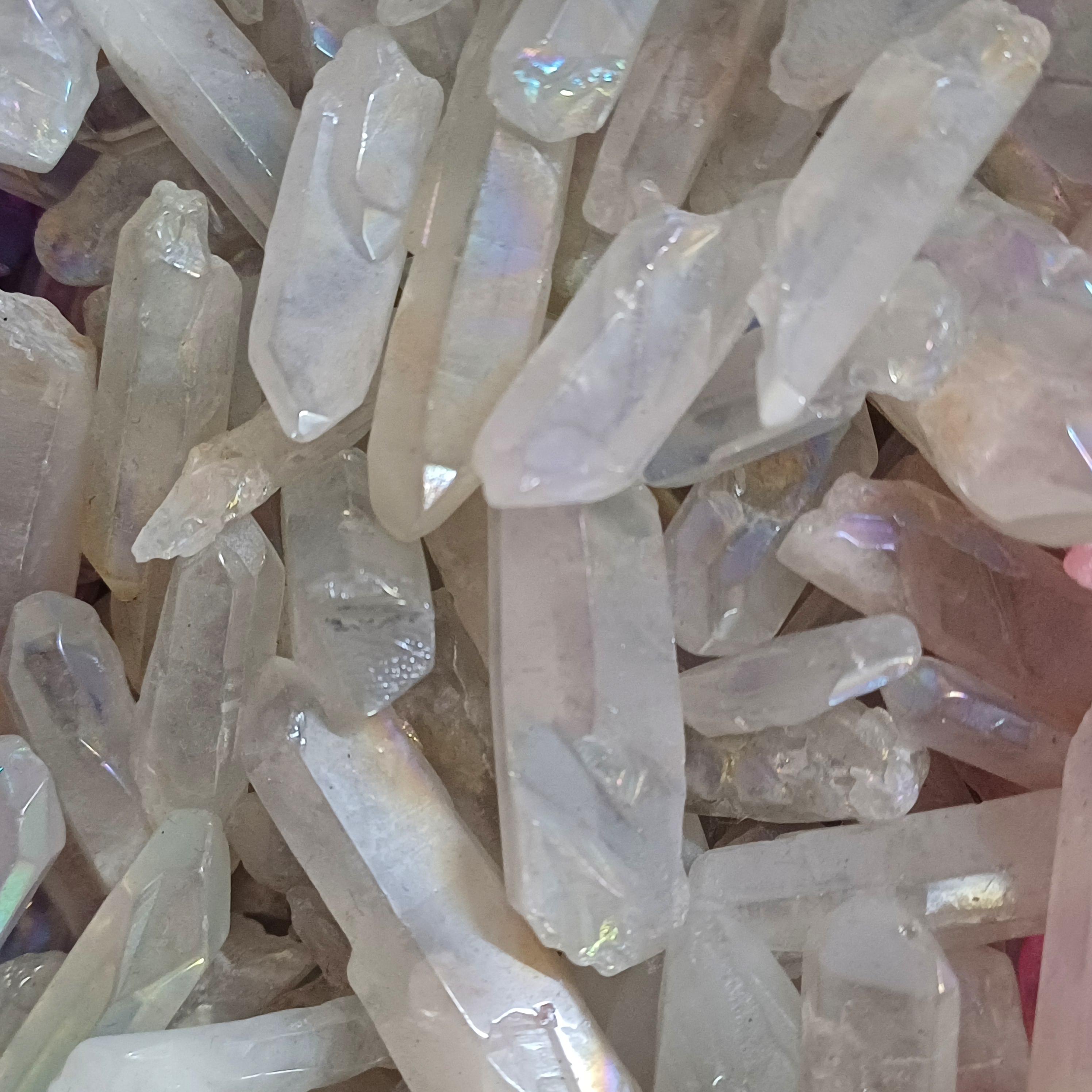 aura crystals , aura pencils , coated aura crystals , healing , energy , natural , pencils , crystals