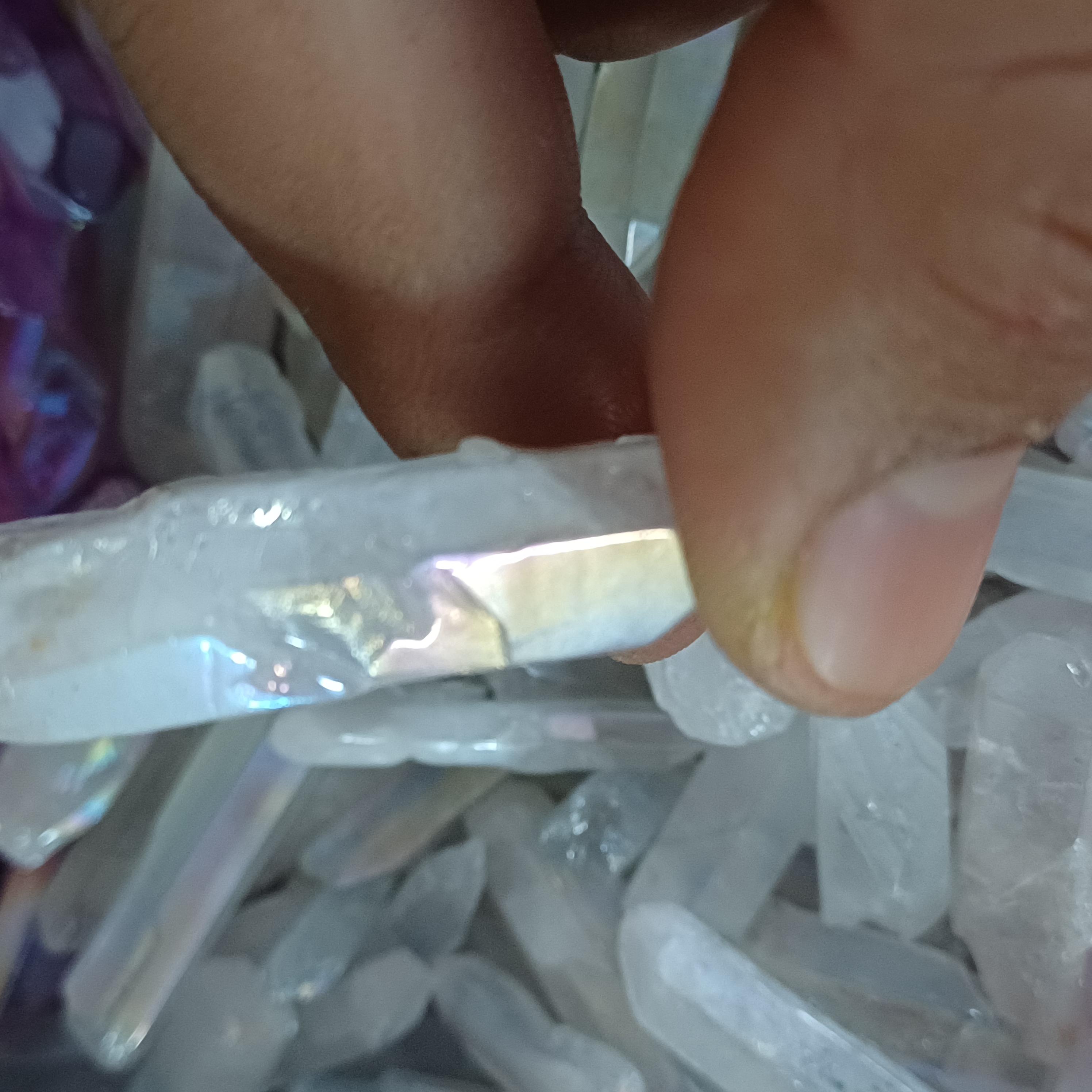 aura crystals , aura pencils , coated aura crystals , healing , energy , natural , pencils , crystals